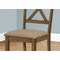 Monarch Specialties Dining Chair, Set Of 2, Side, Upholstered, Kitchen, Dining Room, Brown Fabric, Walnut Wood Frame I 1311 - alternate 8